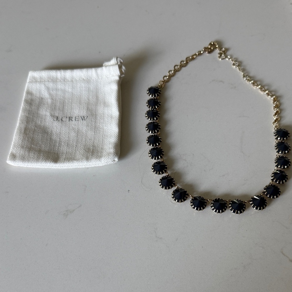 J. Crew Blue and Gold Necklace - Picture 1 of 6